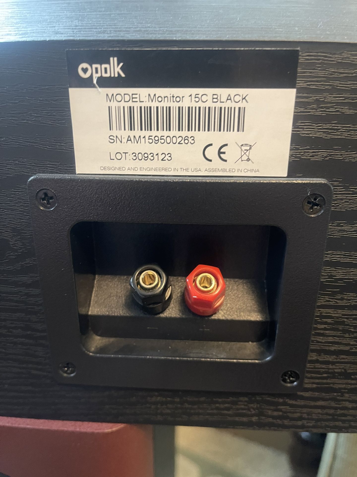 Polk Center Speaker and NADY AUDIO •SM-120 Nearfield Monitor •Magnetically Shielded Peak Power: 120 waits Impedance: 8ohms