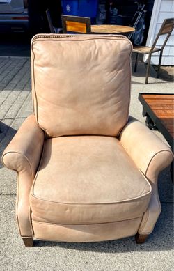 Small leather recliner custom made