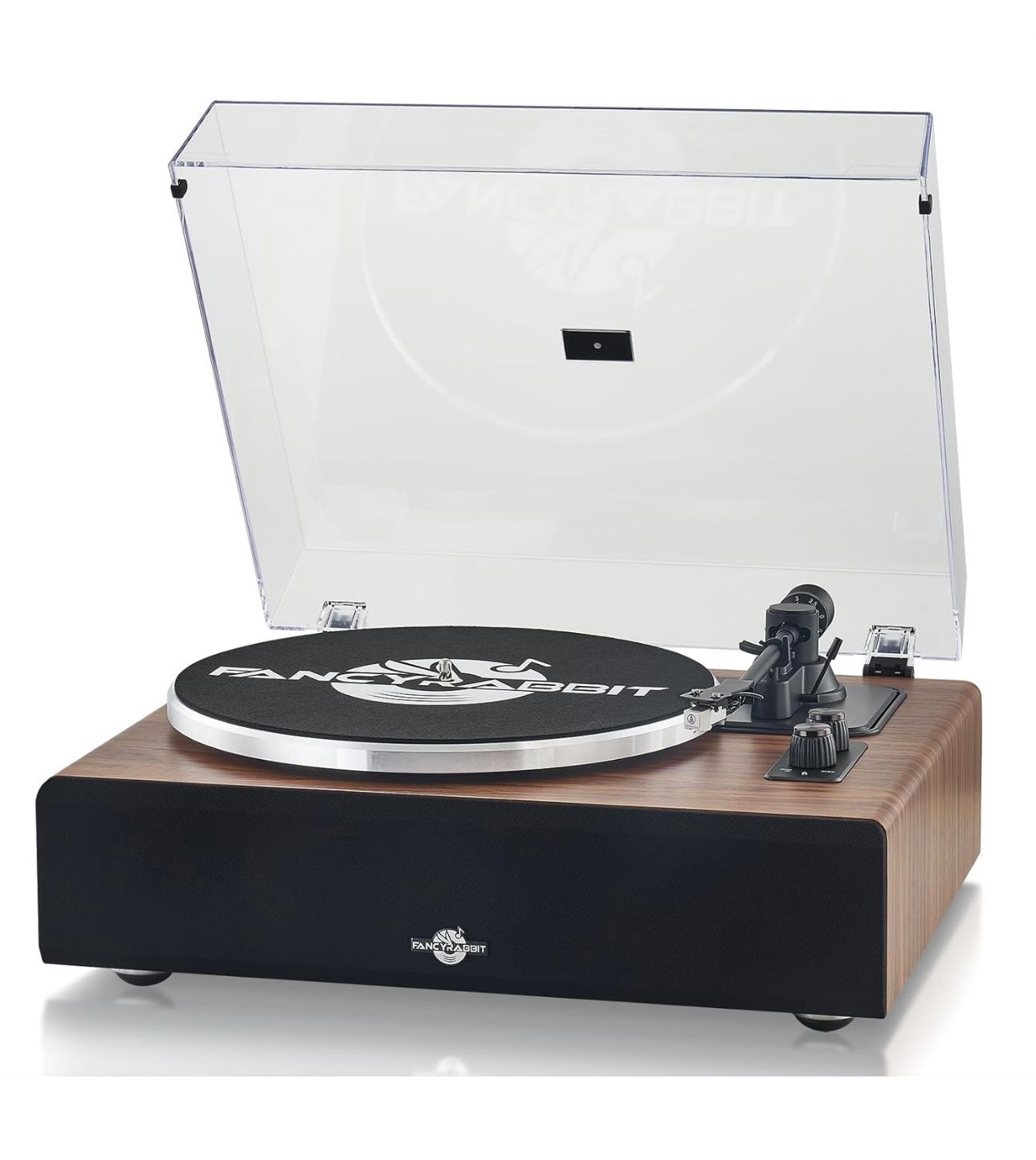 Fancyrabbit Vinyl Record Player with Speakers,High Fidelity Turntables for Vinyl Records with Magnetic Cartridge AT-3600L,Bluetooth Playback Built-in