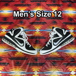 Nike LeBron 9 Freegums Black White Sport Red 469764-101 Mens Size 12 Basketball