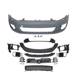 For 10-14 VW MK6 Golf 6 VI, GTI Style Front Bumper with Chromeline Grille