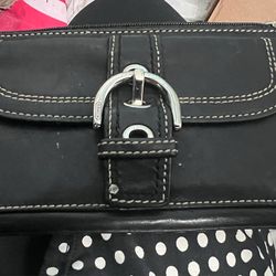 Coach leather wristlet