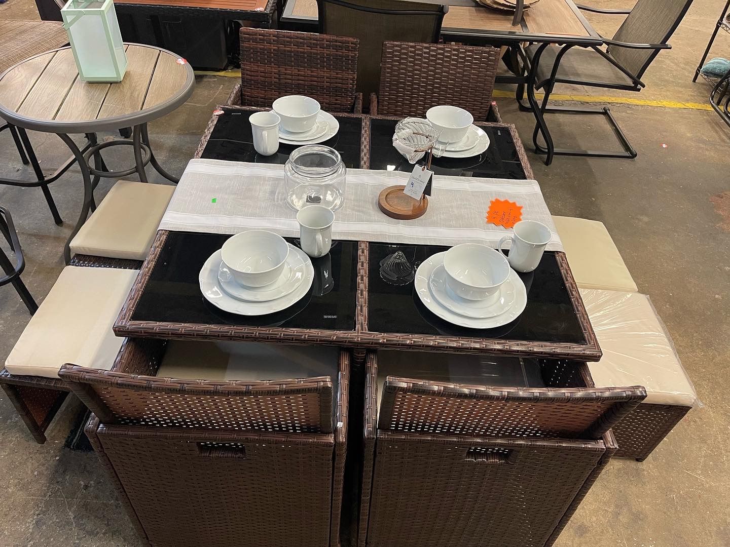 9 Pc Outdoor Patio Furniture New Assembled