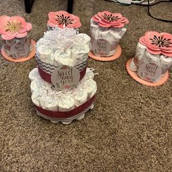 Diaper Cakes And Centerpieces 