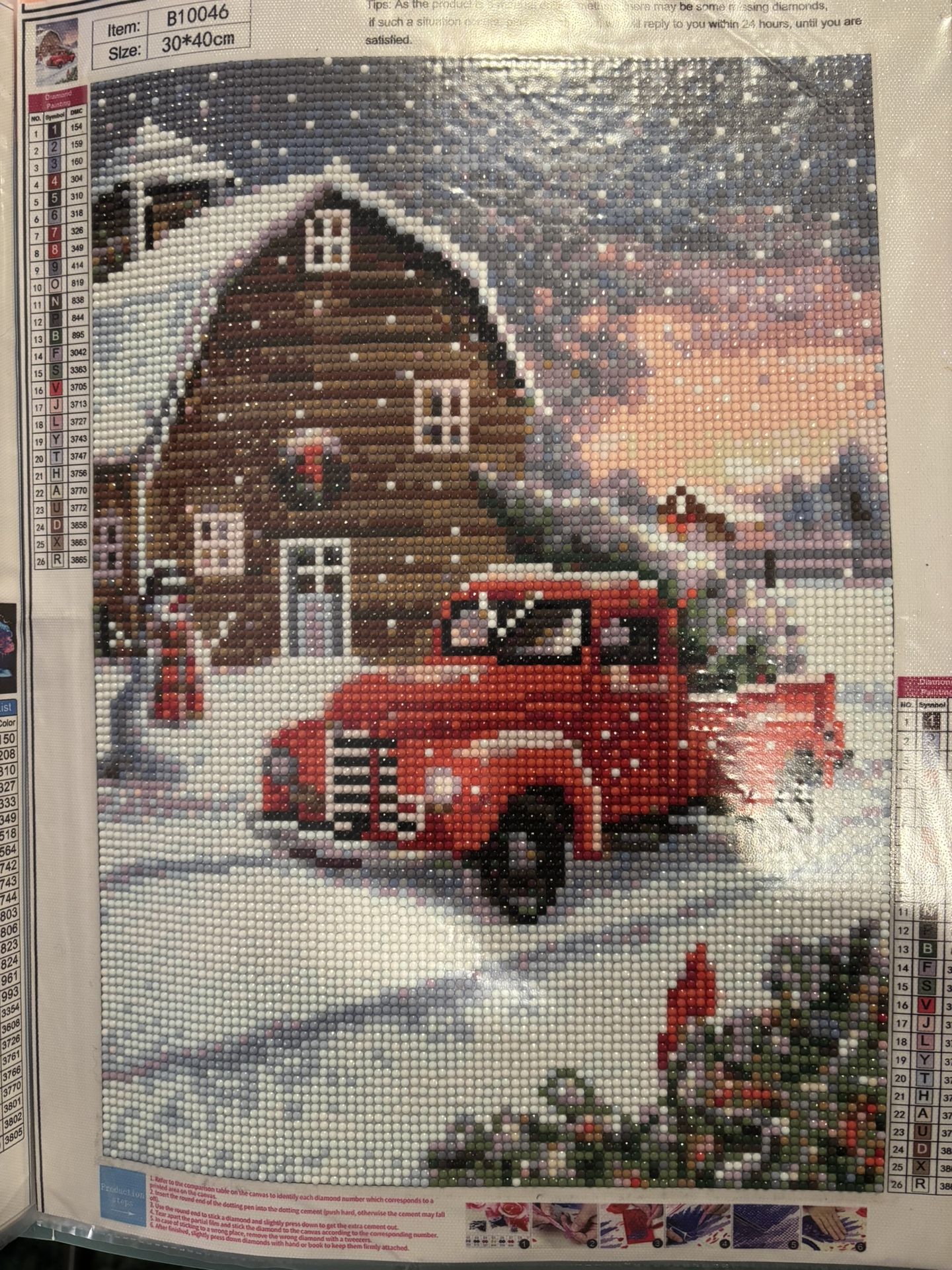 Red Truck With Barn