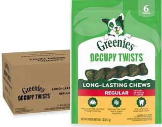 Greenies Occupy Twists Natural Dog Treats - Chicken Flavor, 24 Count (Box of 4 Bags)