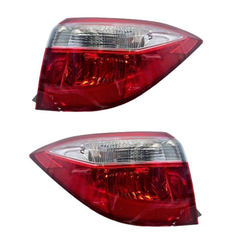  FOR 2014-2016 TOYOTA COROLLA RIGHT & LEFT SIDE OUTER TAIL LIGHT LAMP PAIR