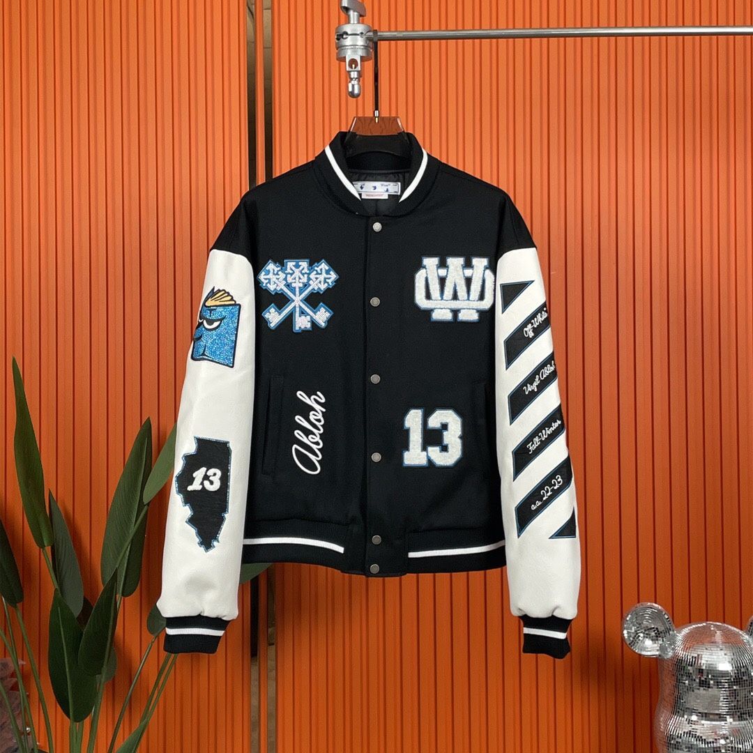 🔥🔥💪🏾OFF WHITE LETTERMAN JACKET EXCLUSIVE 💪🏾🔥 