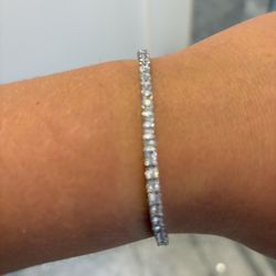 Gold Plated, Moissanite Tennis Bracelet