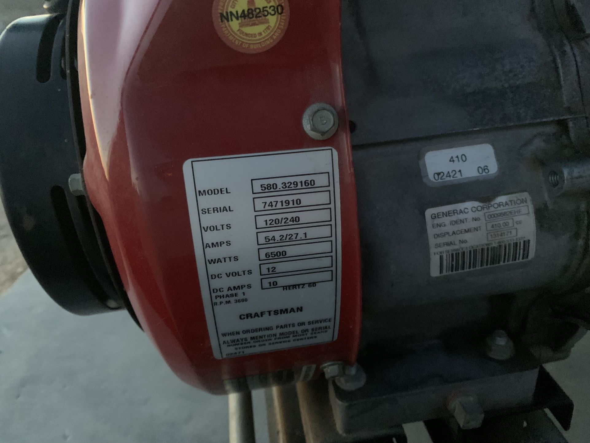 Craftsman 13hp 6500 Watt Generator for Sale in Apple Valley, CA OfferUp