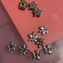 Butterfly  And Star Metal Charm New 