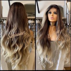 Human Hair Blended Lace Front Wig 