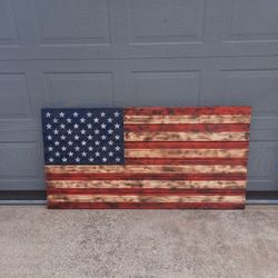 Handmade Wooden Flag 