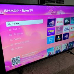 SMART  TV  SHARP  AQUOS  58"  ROKU   4K  LED  HDR   DOLBY   VISION  FULL  UHD  2160p ♦️♦️( NEGOTIABLE )  ♦️♦️DELIVERY  AVAILABLE♦️♦️