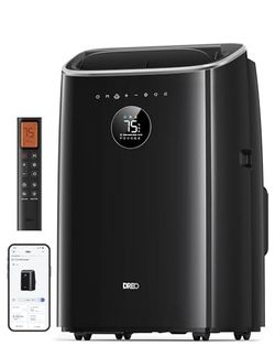 Dreo Portable Air Conditioners, 8,000 BTU Air Conditioner for Bedroom with Drainage-free Cooling, 45dB Quiet, APP/Voice/Remote, 24h Timer with Fan & D