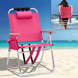 VINGLI Aluminum 17" Backpack Beach Chair