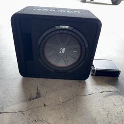 12 Inch Kicker Comp r With Box And Amp 