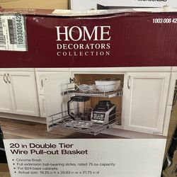 20 in site pull out double basket