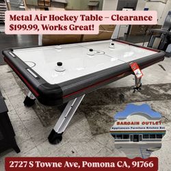 Metal Air Hockey Table – Clearance $199.99, Works Great! 