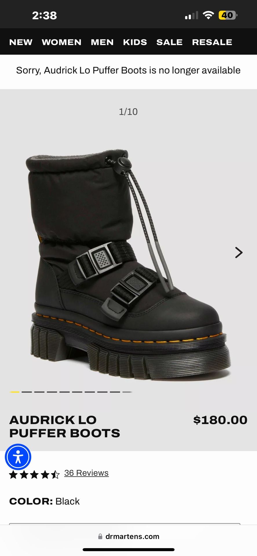 Dr Martens Audrick Padded Lo