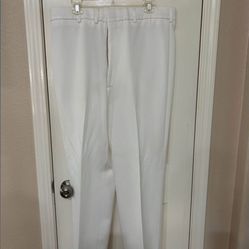 Men’s White Creighton Pants 38 Large 