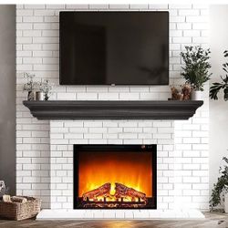 Rustic Fireplace Mantle Floating Shelf