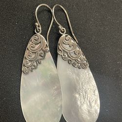 925 Sterling Mother of Pearl earrings