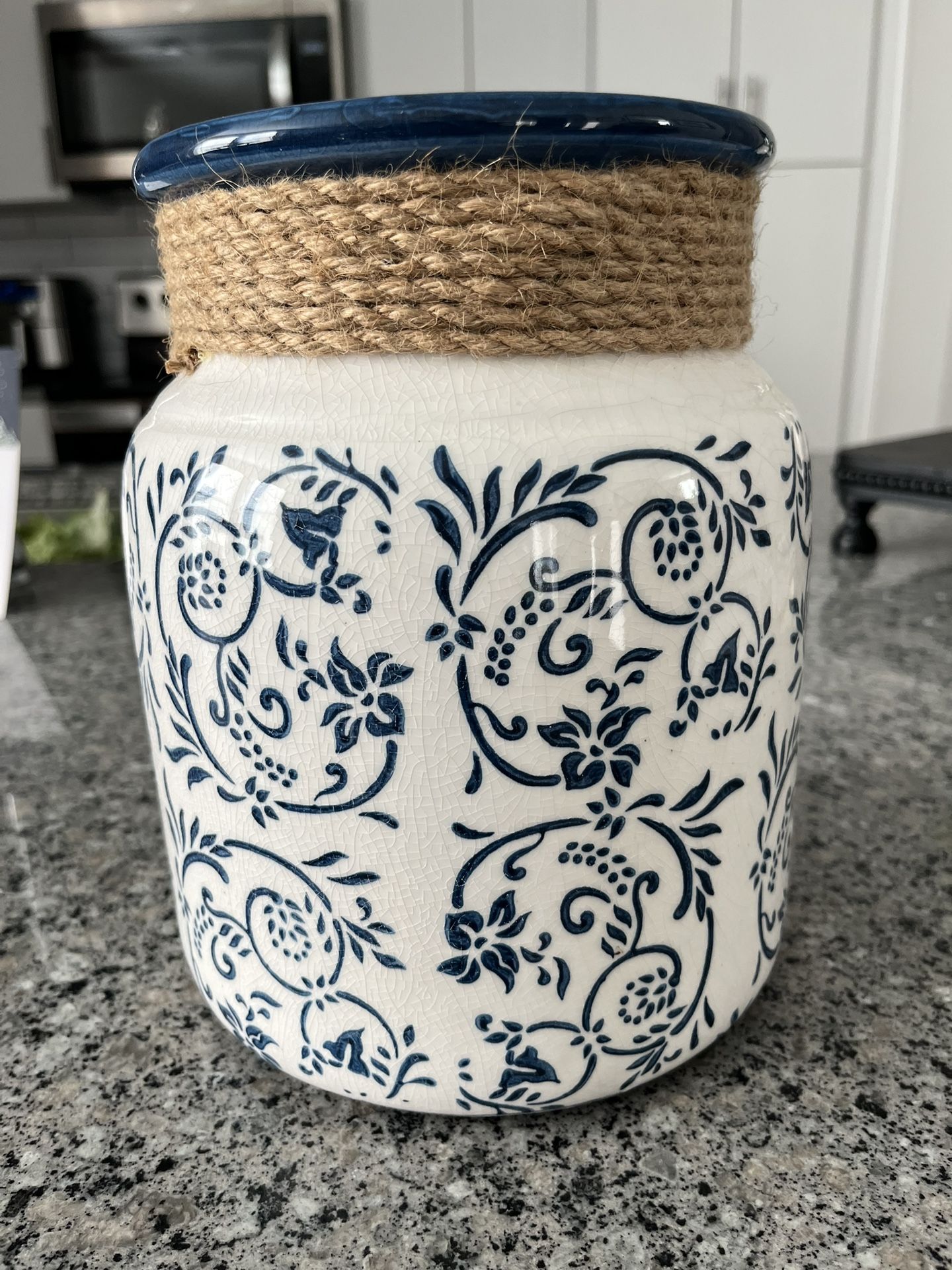 Blue and White Ceramic Vase
