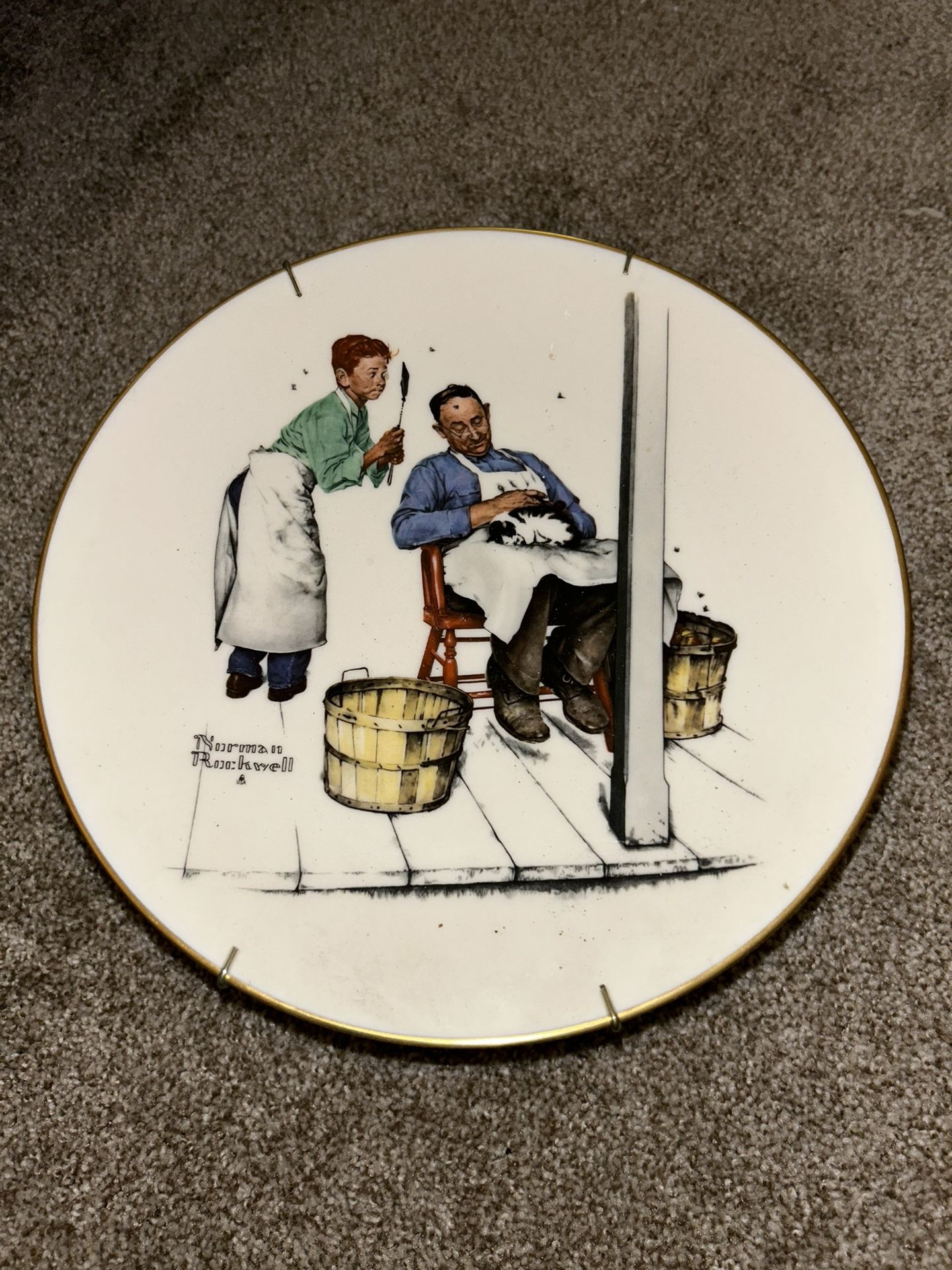 Rare Find: Norman Rockwell plates from the “A Helping Hand Four Seasons” Series 1979 limited edition!