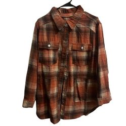 Plaid Button Up Jacket 