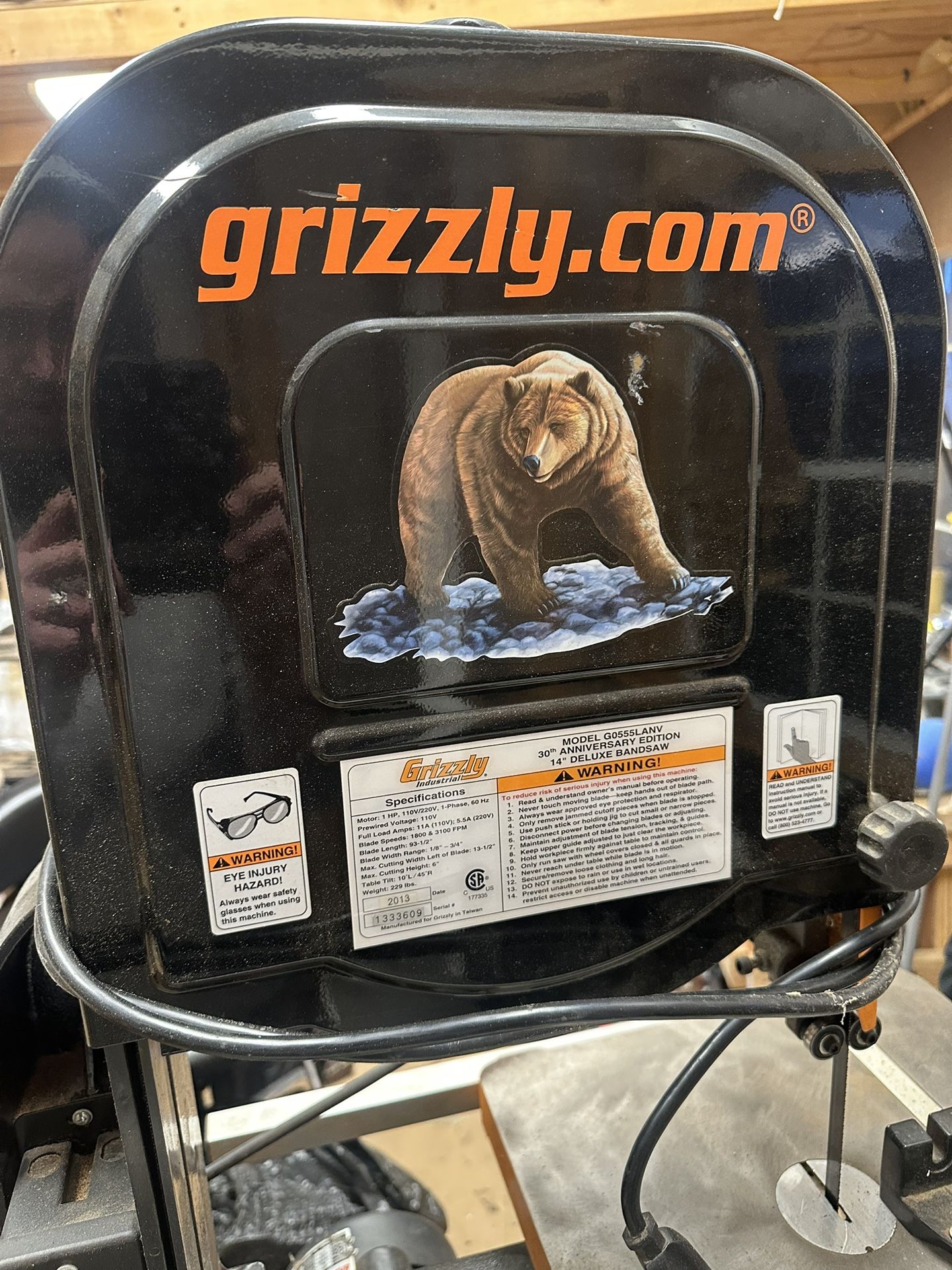Grizzly Band Saw 30th Anniversary