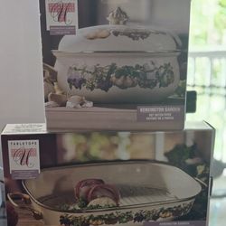 Decorative Garden-Themed Ceramic Dish Set