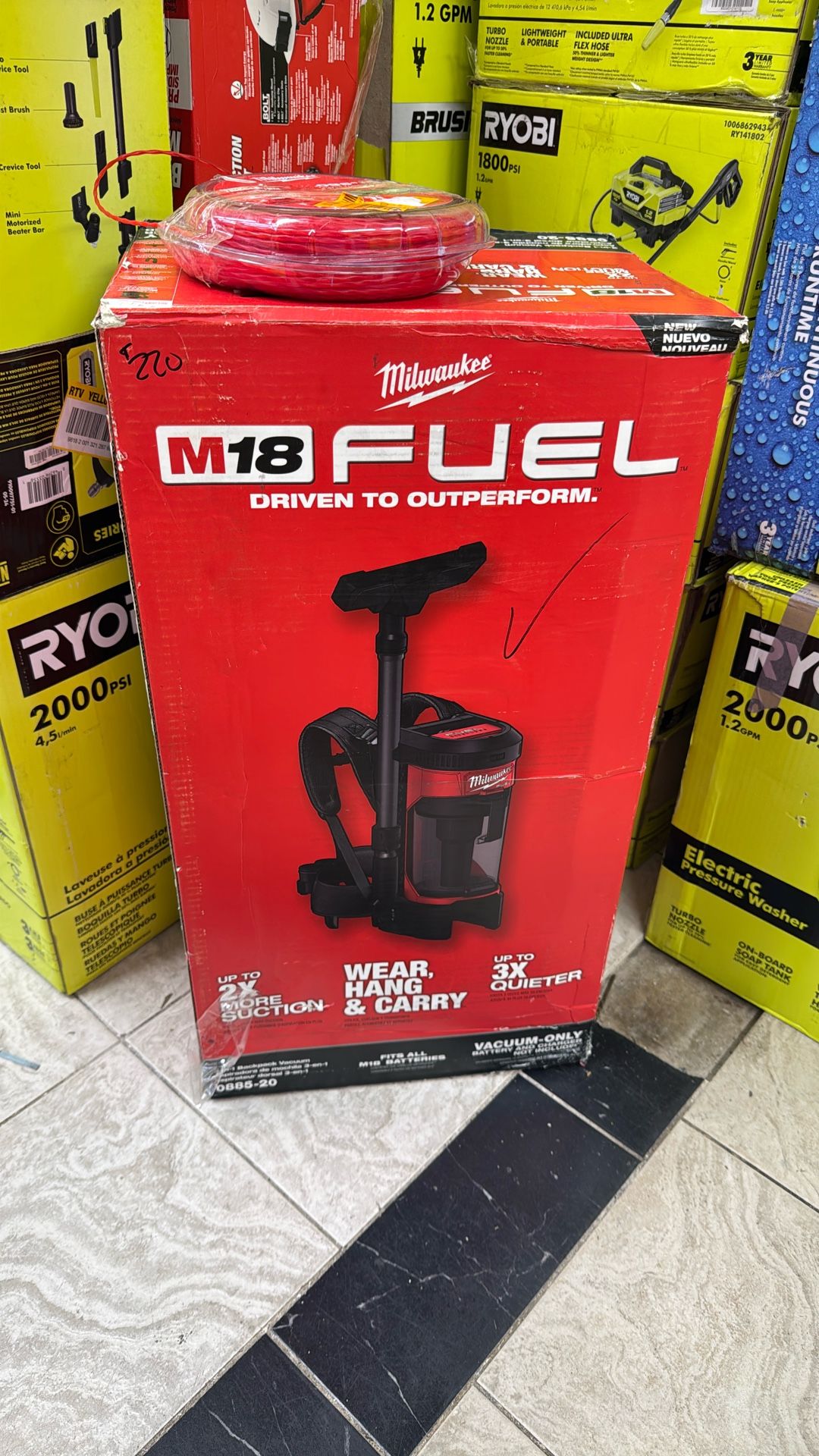 Milwaukee M18 Backpack Vacuum Tool Only 