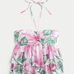 Tiered Halter Babydoll Top