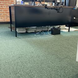 Office desk, 3 file cabinets & chair