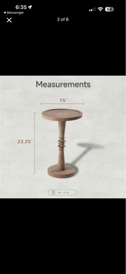 Round Wood Pedestal Accent Side Table