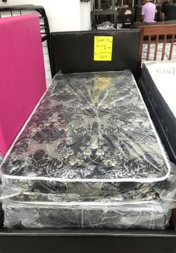 Twin bed with mattress set for $299