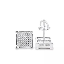Sterling Silver VVS Moissanite 0.50 CTW Fancy Earring
