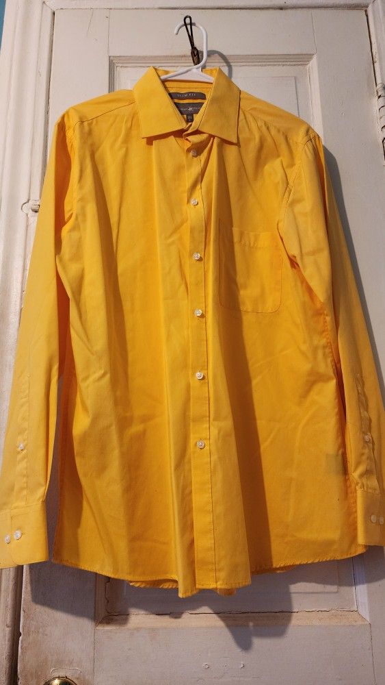 Ralph Lauren Beverly Hills Polo Club Slim Fit Button-Front Shirt - Size: L 16.5