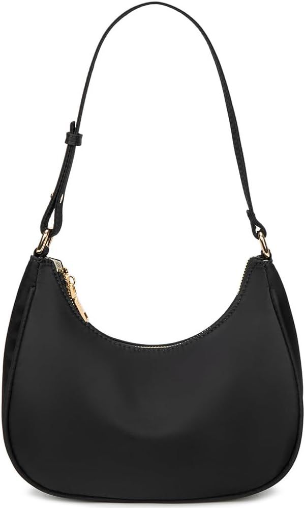 Crescent Shoulder Bag for Women, Cute Mini Hobo Tote Underarm Purse with Zipper Closure