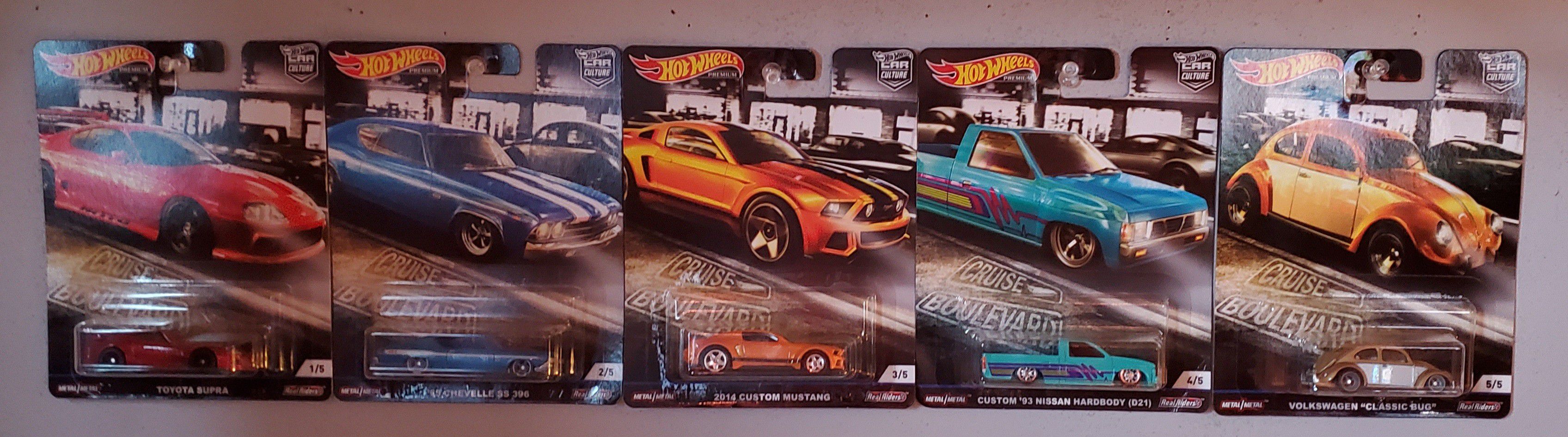Hot Wheels Cruise Boulevard Complete Set of 5