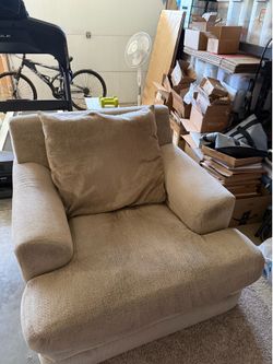 Chair with down cushions