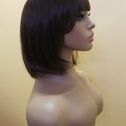 Short Brown Straight Wig