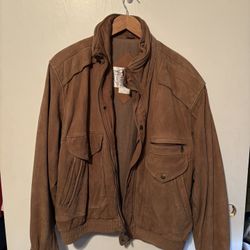 John Ashford Leather Jacket Large 