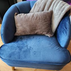 Blue Velvet Chair