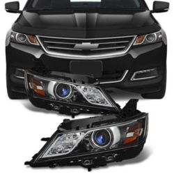 for 15-2020 chevy Impala Headlight Halogen Headlamp Assembly Projector Pair Black