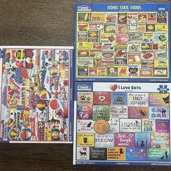 Three White Mountain 1000 Piece Jigsaw Puzzles