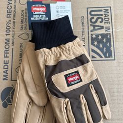 Wrangler Large Workwear Insulated Waxed Pigskin Outdoor and Work Gloves