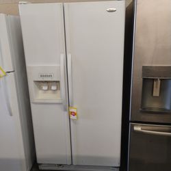 Nice Whirlpool side by side refrigerator