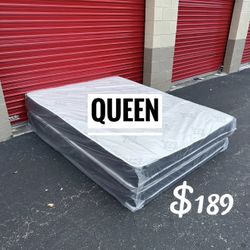 NEW Mattress Queen Size Regular With Box Spring // Offer  🚚